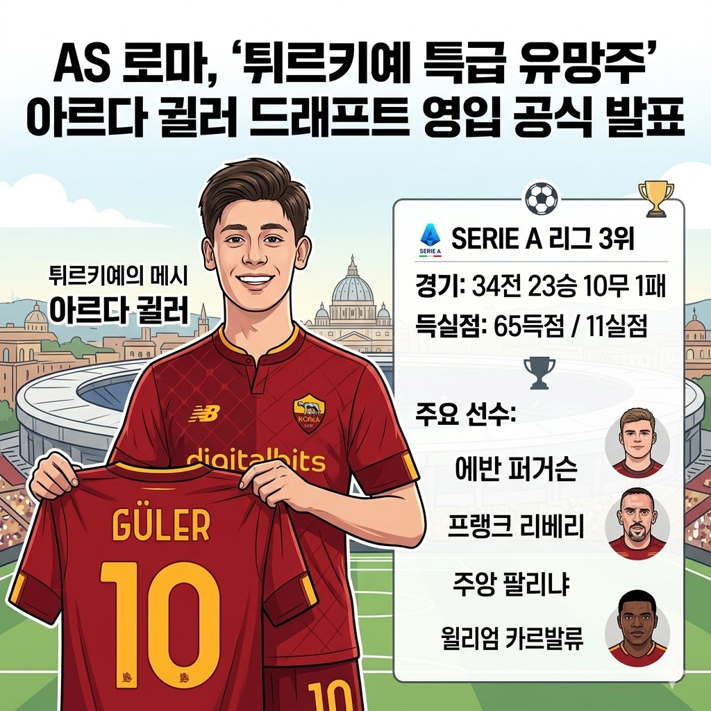 로마, [튀르키예 메시] 귈러 드래프트 영입! 우승 정